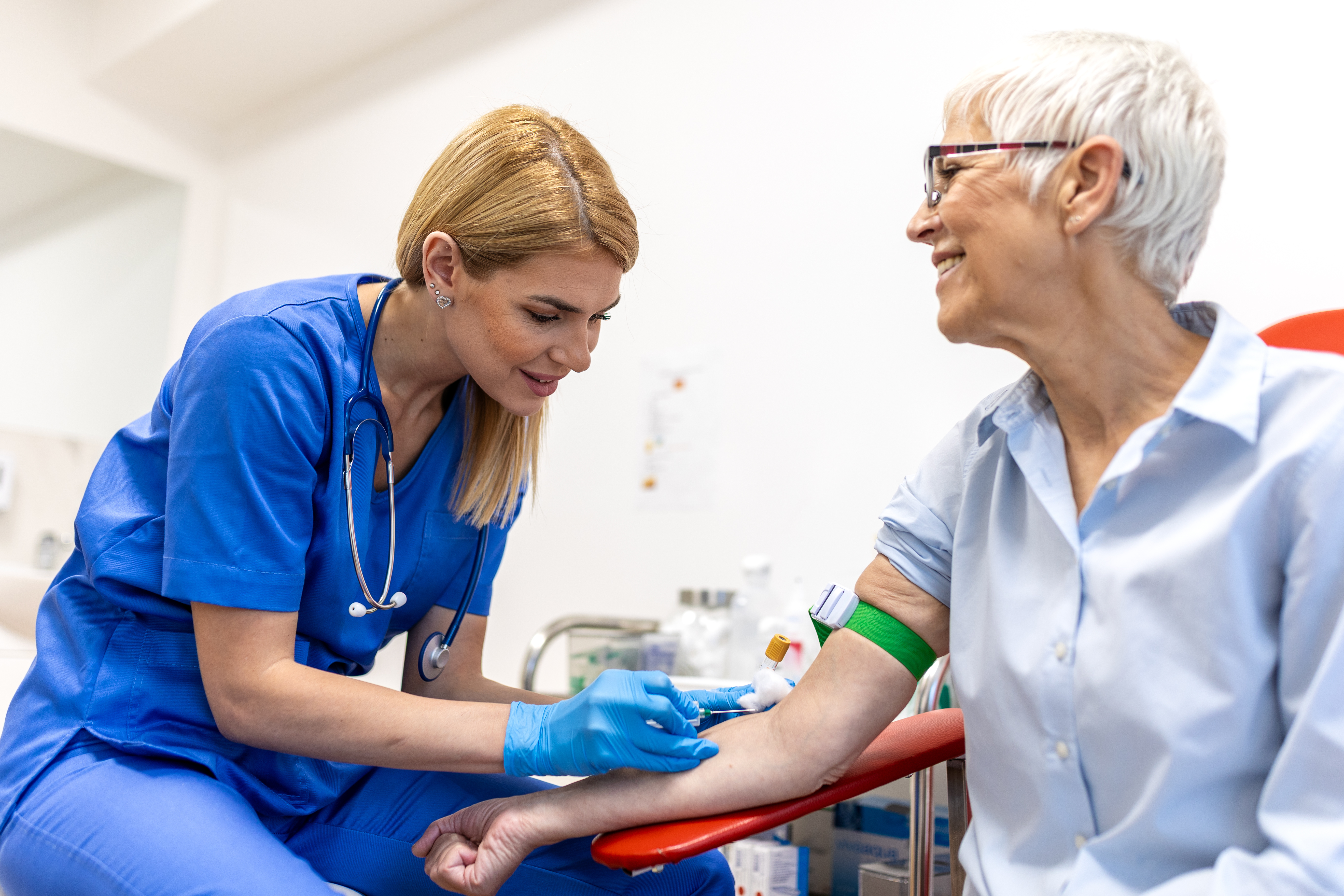 female phlebotomist